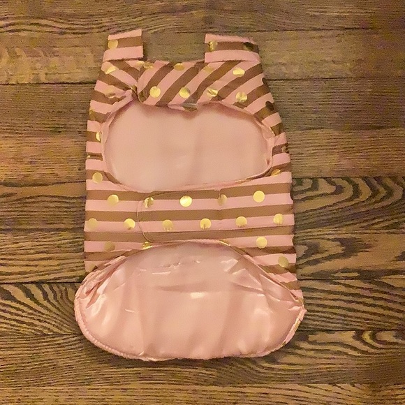 Puff Polka Dot Doggy Coat, Size M - Picture 2 of 8